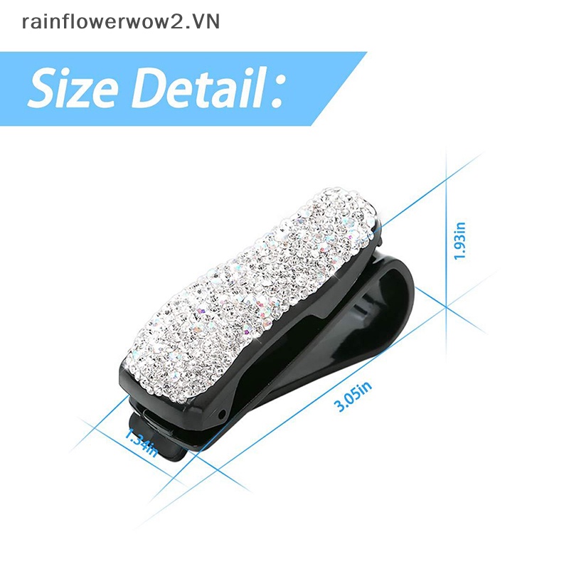 Kẹp Giữ Mắt Kính Gắn Tấm Che Nắng Xe Hơi Hình Viên Kim Cương