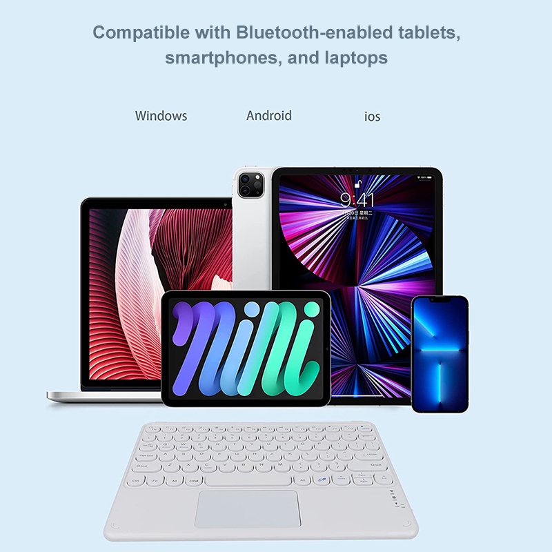 Bàn PhíM Bluetooth Không Dây KèM Phụ KiệN Cho iPad Pro Air Xiaomi Huawei Android Windows Tablet YKD