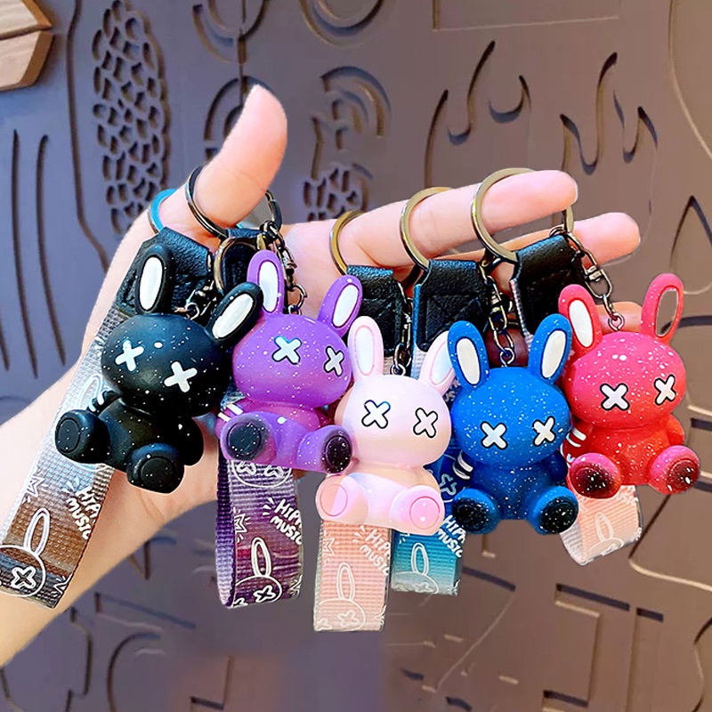 Hoạt Hình Móc Khóa Hình Thỏ Mắt xx Dễ Thương