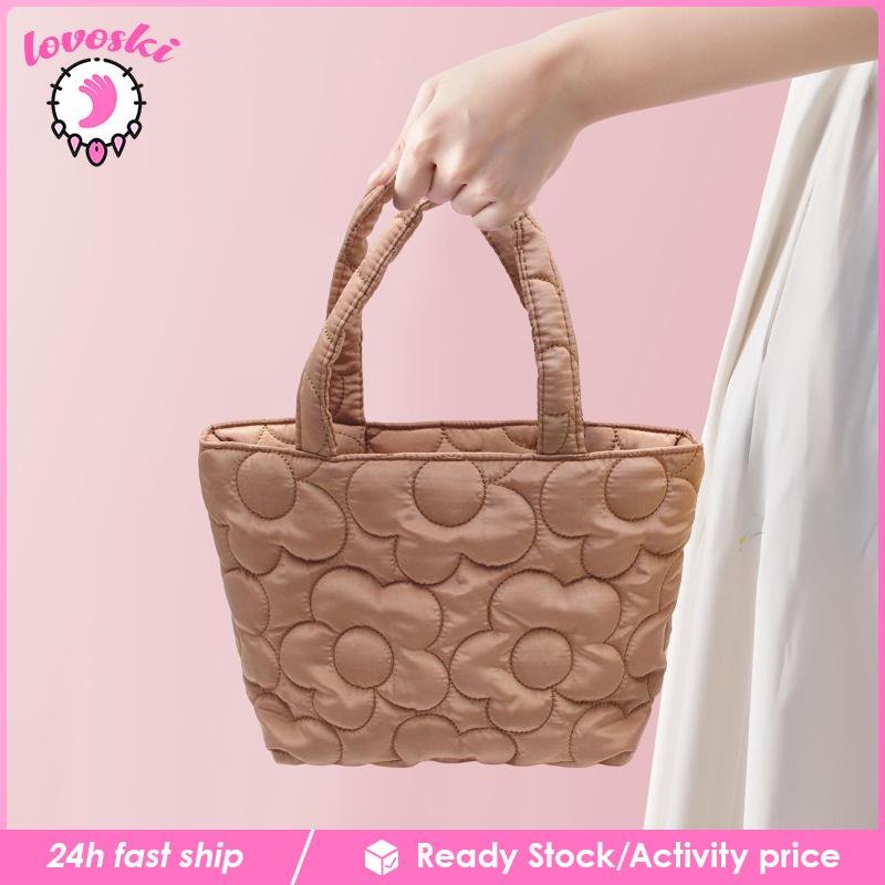 [Lovoski] Túi Xách Tote Chần Bông Phong Cách Boho Đi Cắm Trại Hàng Ngày Cho Nữ