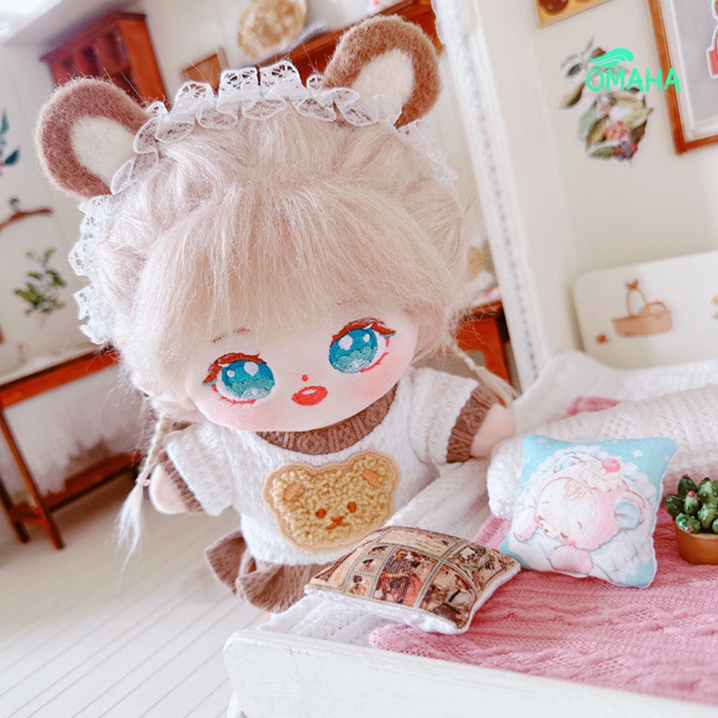 Búp Bê Nhồi Bông Vải Cotton Mềm Mại Hình Chú Gấu Dùng Làm Trang Phục Chụp Ảnh
