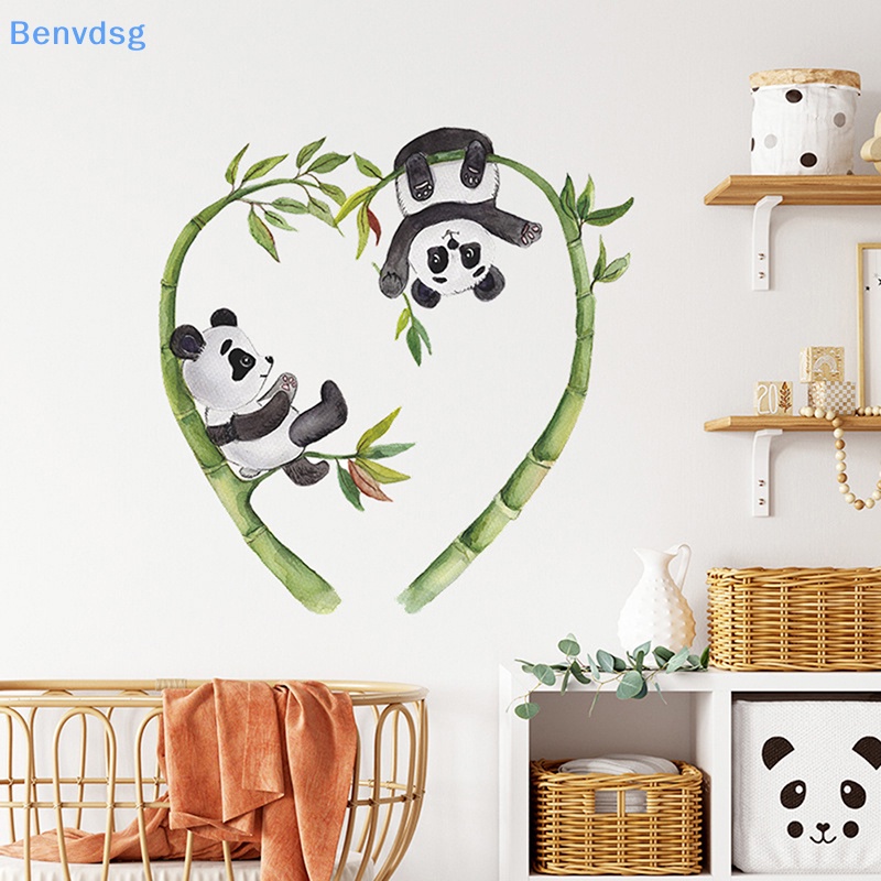 Miếng Dán Tường Bằng PVC Hình Gấu Trúc Hoạt Hình Dễ Thương