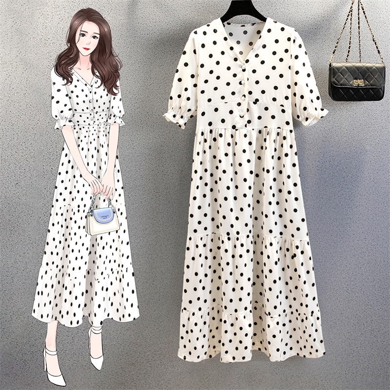 NRVP Đầm Dài Tay Ngắn In Hoa Độc Đáo Thời Trang Mùa Hè Hàn Quốc 2023 Dành Cho Bạn Nữ