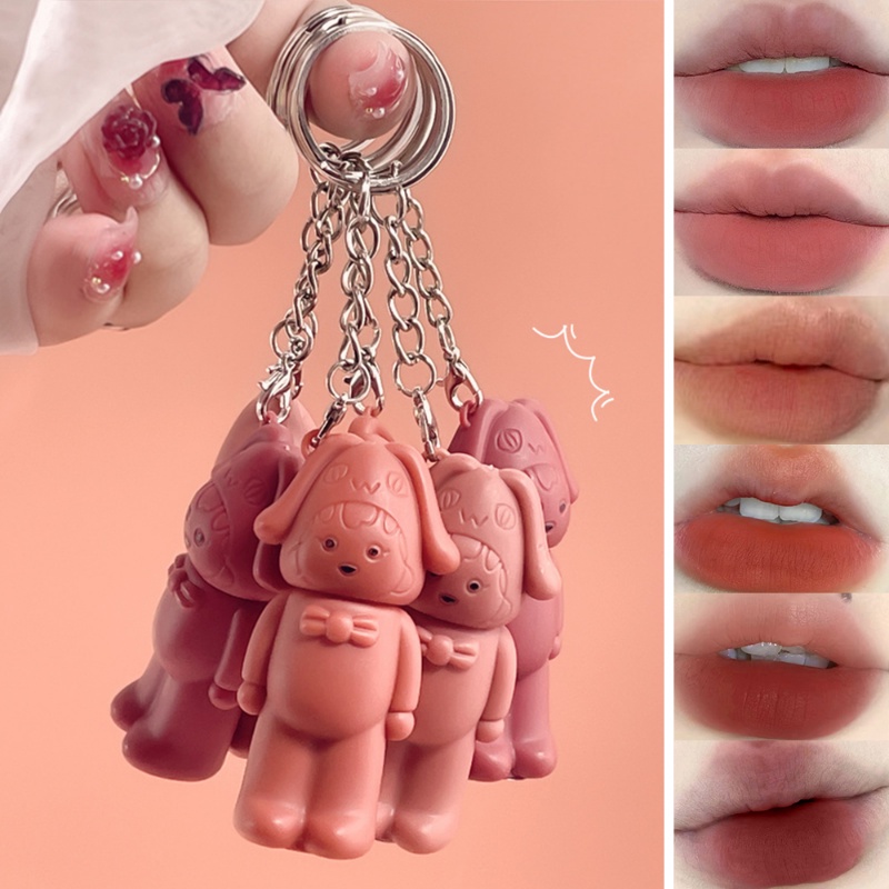 Son Môi Kobeleen 6 Màu Nhung Lì Kháng Nước Lâu Trôi Thiết Kế Dạng Móc Khóa Nhỏ Gọn