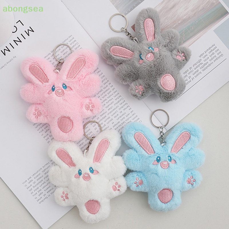 Abongsea Móc Khóa Thỏ Nhồi Bông Giàu Có Xinh Xắn