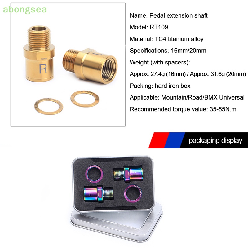 Abongsea Pedels 16mm / 20mm Pedels Bằng Titan Cho Pedels Xe Đạp