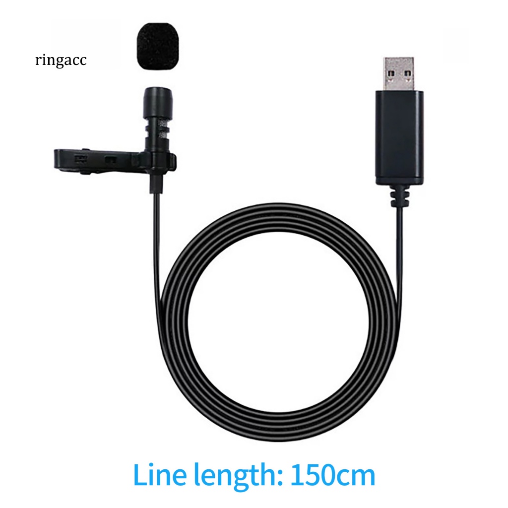Micro RGA Lavalier Cổng USB Âm Thanh Nổi Đa Năng Nhỏ Gọn Cho Máy Tính PC Ngoài Trời