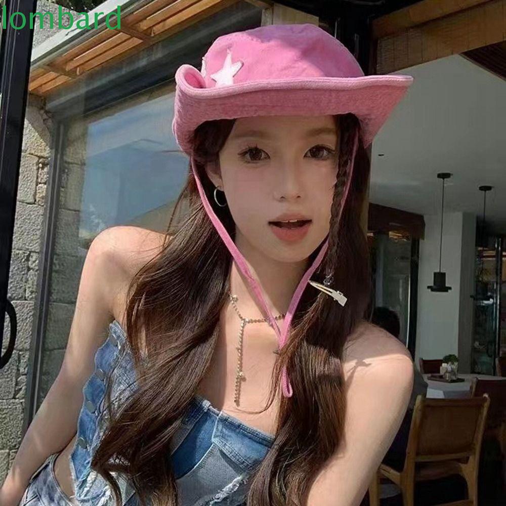 Nón Tai Bèo Y2k Chống Nắng Tia Cực Tím Có Dây Rút Phong Cách Hàn Quốc Cho Nữ
