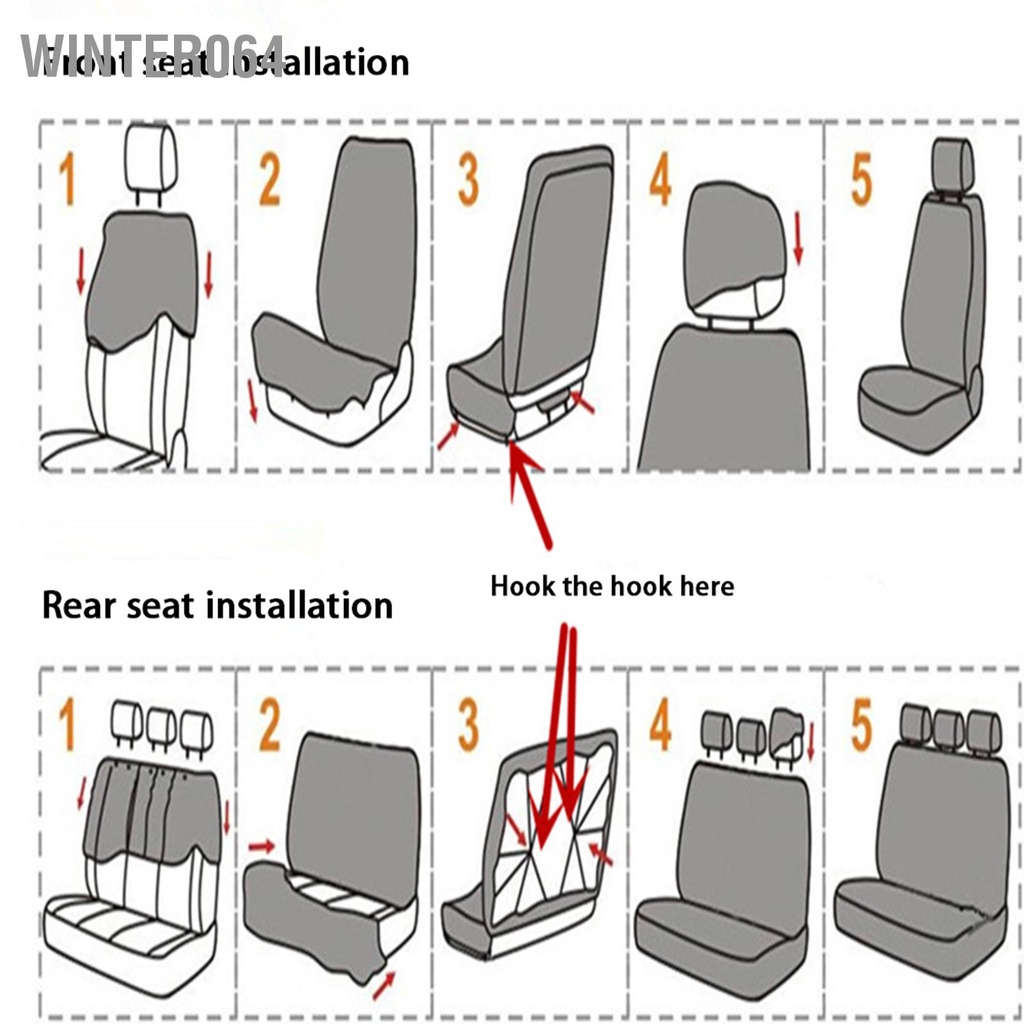 Winter064 Bọc Ghế Ô Tô Toàn Bộ Vải Thoáng Khí Và Mềm Mại Đa Năng Phù Hợp Với Xe Màu Đen