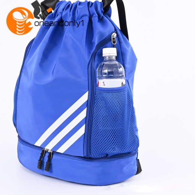 Balo Dây Rút Thể Thao Bằng Vải Oxford Chống Nước Sức Chứa Lớn Có Túi Bên Hông