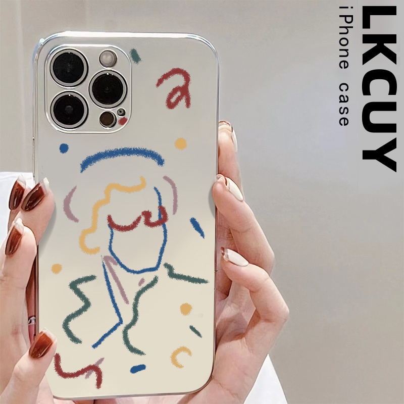 Ốp Điện Thoại Silicon TPU Mềm Mạ Điện Chống Sốc In Họa Tiết Dễ Thương Cho IPhone 14 13 12 11 Pro XS Max XR X 8 + 7 6S Plus