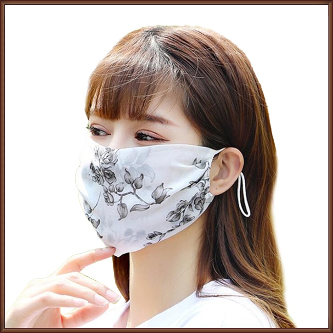 Khẩu Trang Chống Nắng Chống Bụi Thoáng Khí In Họa Tiết Thời Trang Mùa Hè