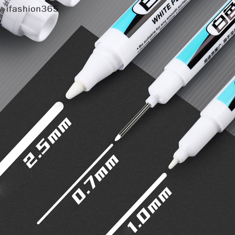 Bút Đánh Dấu Lốp Xe Hơi Màu Trắng Chống Thấm Nước 0.7 / 1.0 / 2.5mm ifashion365