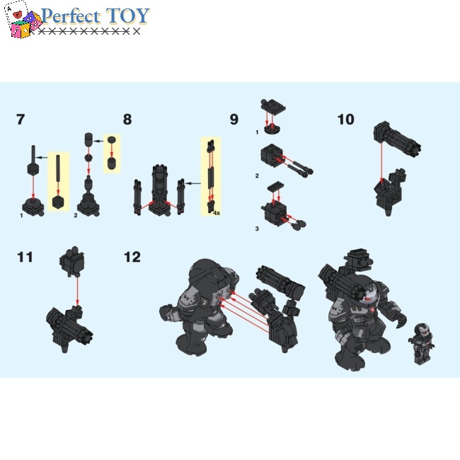 Mô Hình Lego Nhân Vật Siêu Anh Hùng Hulkbuster 44