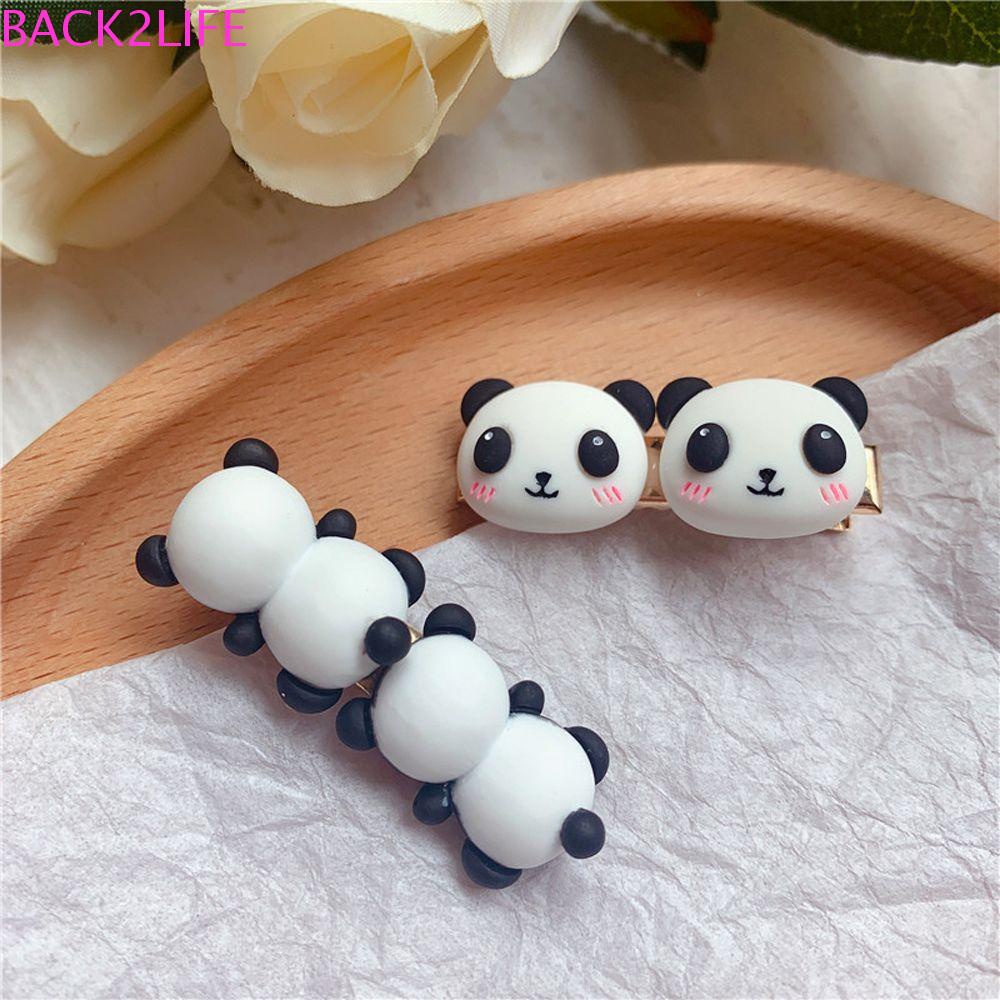 Set 2 Kẹp Tóc Hình Gấu Trúc Dễ Thương Phong Cách Nhật Bản