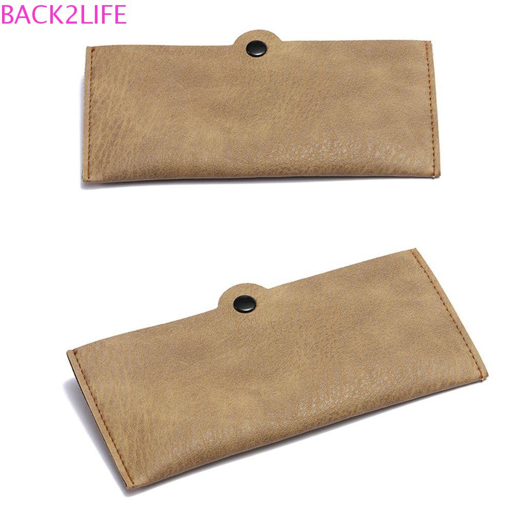 Hộp Đựng Mắt Kính Cầm Tay Bằng Da PU Mềm Chống Nước Có Khóa Cài Cho BACK2LIFE