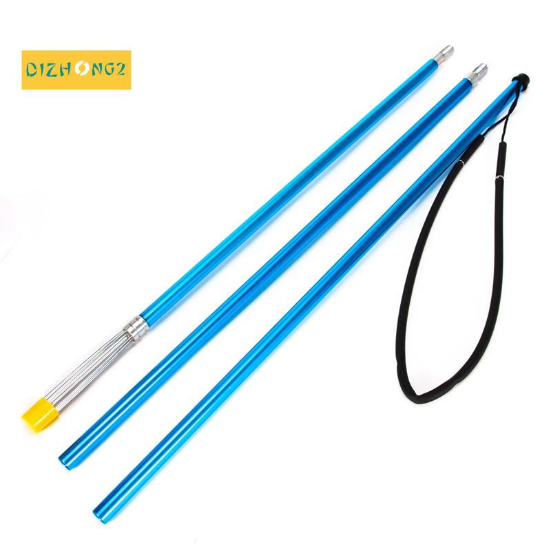 Cực hợp kim nhôm màu xanh có thể tháo rời Ba phần đàn hạc có thể tháo rời bằng thép không gỉ Thanh thép gai Kẹp nĩa