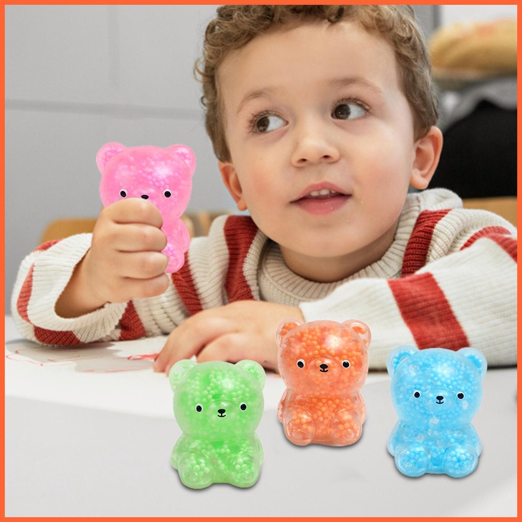 Đồ Chơi Nắn Bóp Đàn Hồi Giảm Stress Hình Gấu