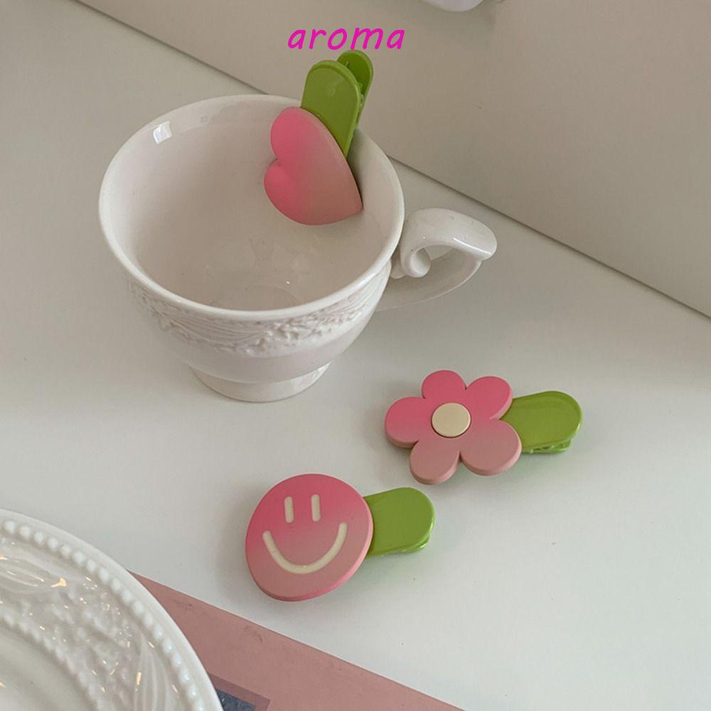 Kẹp Tóc Mỏ Vịt Hình Trái Tim / Mặt Cười Đơn Giản Ngọt Ngào Cho Nữ Y2K