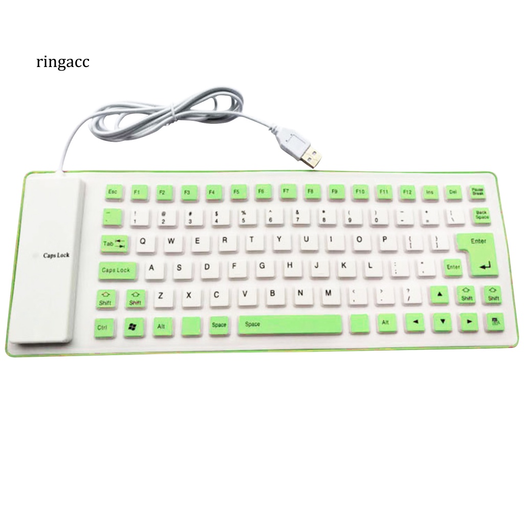 Bàn Phím Silicone Cuộn Lên Dây Linh Hoạt Chống Nước Nhỏ Gọn Cho Laptop