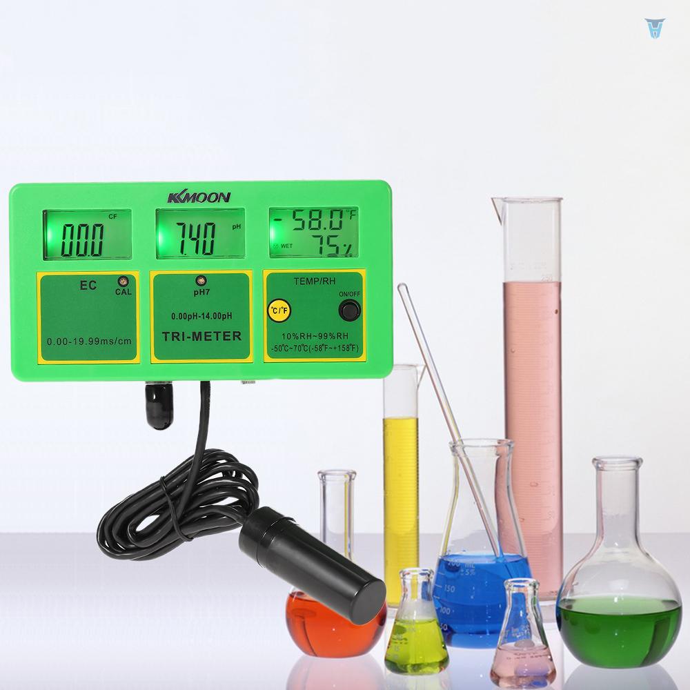 Máy Đo Đa Năng 4 Trong 1 Màn Hình LCD Chất Lượng Nước pH / RH / EC / TEMP