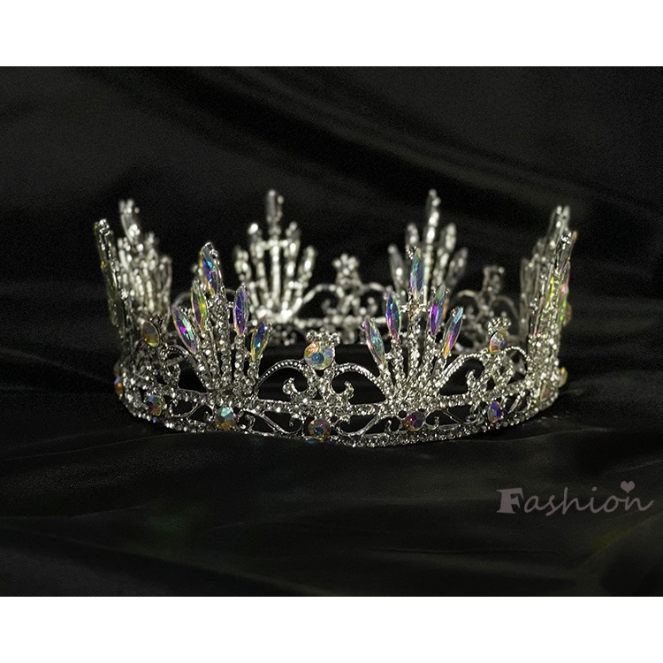 Vương Miện Hợp Kim Đính Pha Lê Đơn Giản Phụ Kiện Cho Cô Dâu