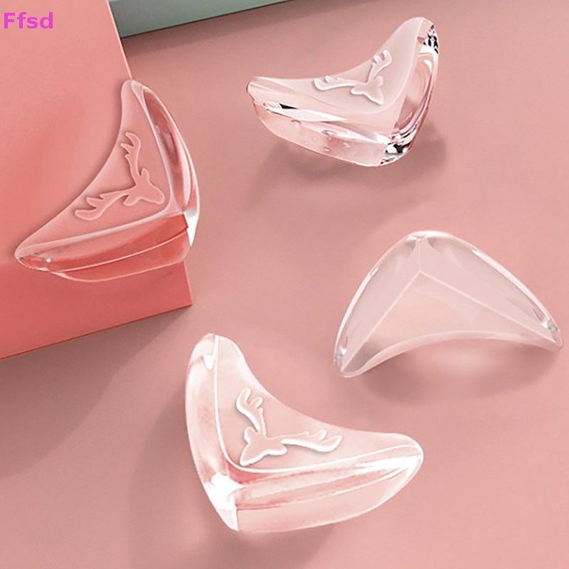 {Ffsd} Bộ 2 Miếng Bọc Góc Bàn Bằng Silicon Dày Dặn Trong Suốt Chống Va Chạm Bảo Vệ An Toàn Cho Bé * Bán Chạy