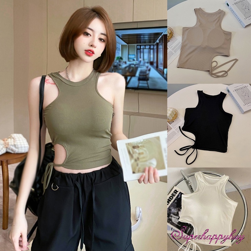 Áo Ống Màu Trơn Thiết Kế Khoét Ngực Độ Co Giãn Cao Thời Trang Quyến Rũ Cho Nữ