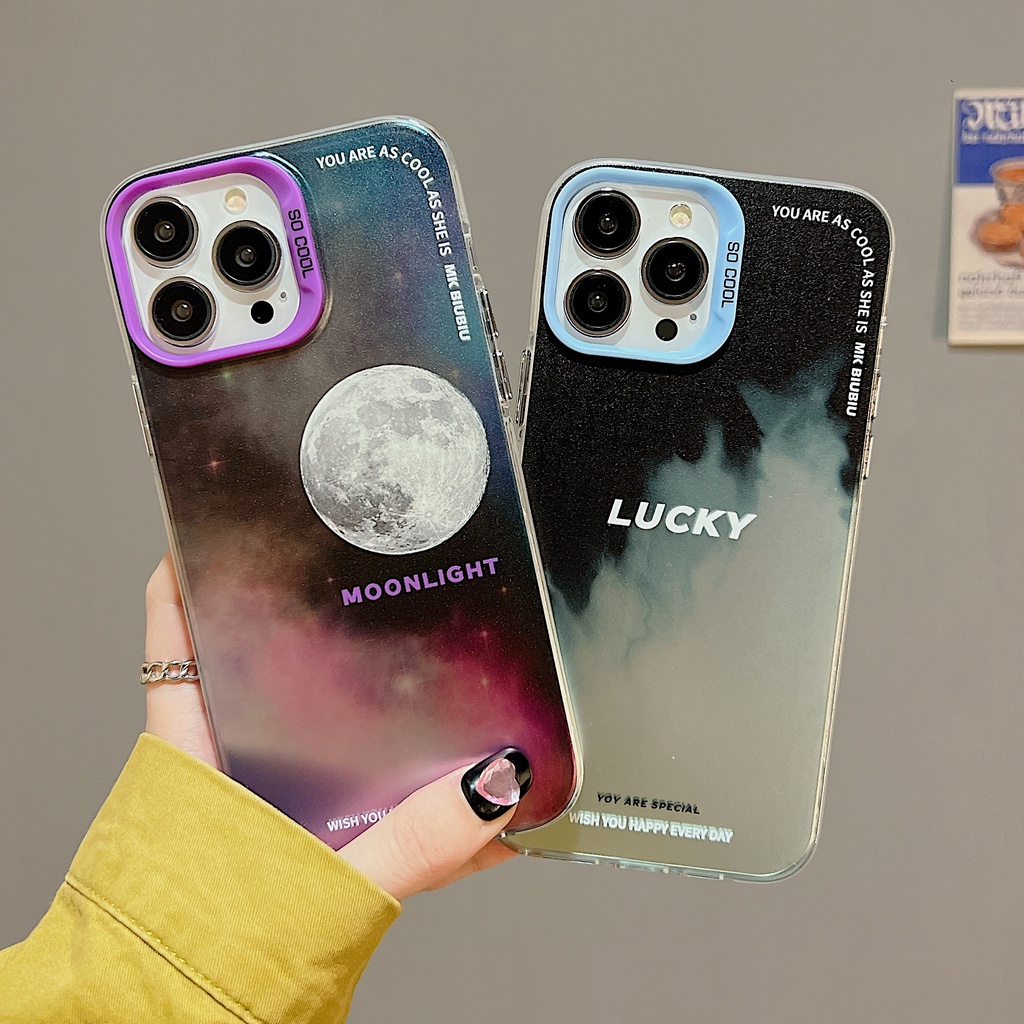 Ốp Điện Thoại TPU Mềm Trong Suốt Hai Mặt Họa Tiết Hành Tinh Thời Trang Cho iPhone 11 13 12 14 Pro Max