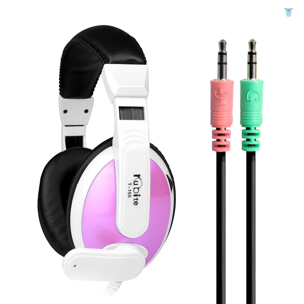 Tai Nghe Chơi Game KUBITE T155 Giắc Cắm 3.5mm Có Thể Điều Chỉnh Âm Lượng Dành Cho Máy Tính Để Bàn