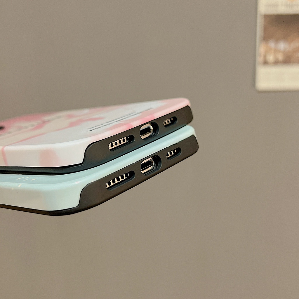 Ốp Điện Thoại PC Cứng Viền Dẻo Họa Tiết Gợn Sóng Nước Độc Đáo Chống Sốc Cho iPhone 11 13 12 14 Pro Max