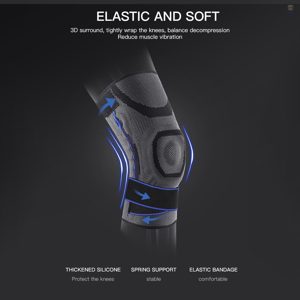 1 Đệm Bảo Vệ Đầu Gối Bằng Silicon Mềm Co Giãn Thoáng Khí Tiện Dụng Cho Các Hoạt Động Ngoài Trời