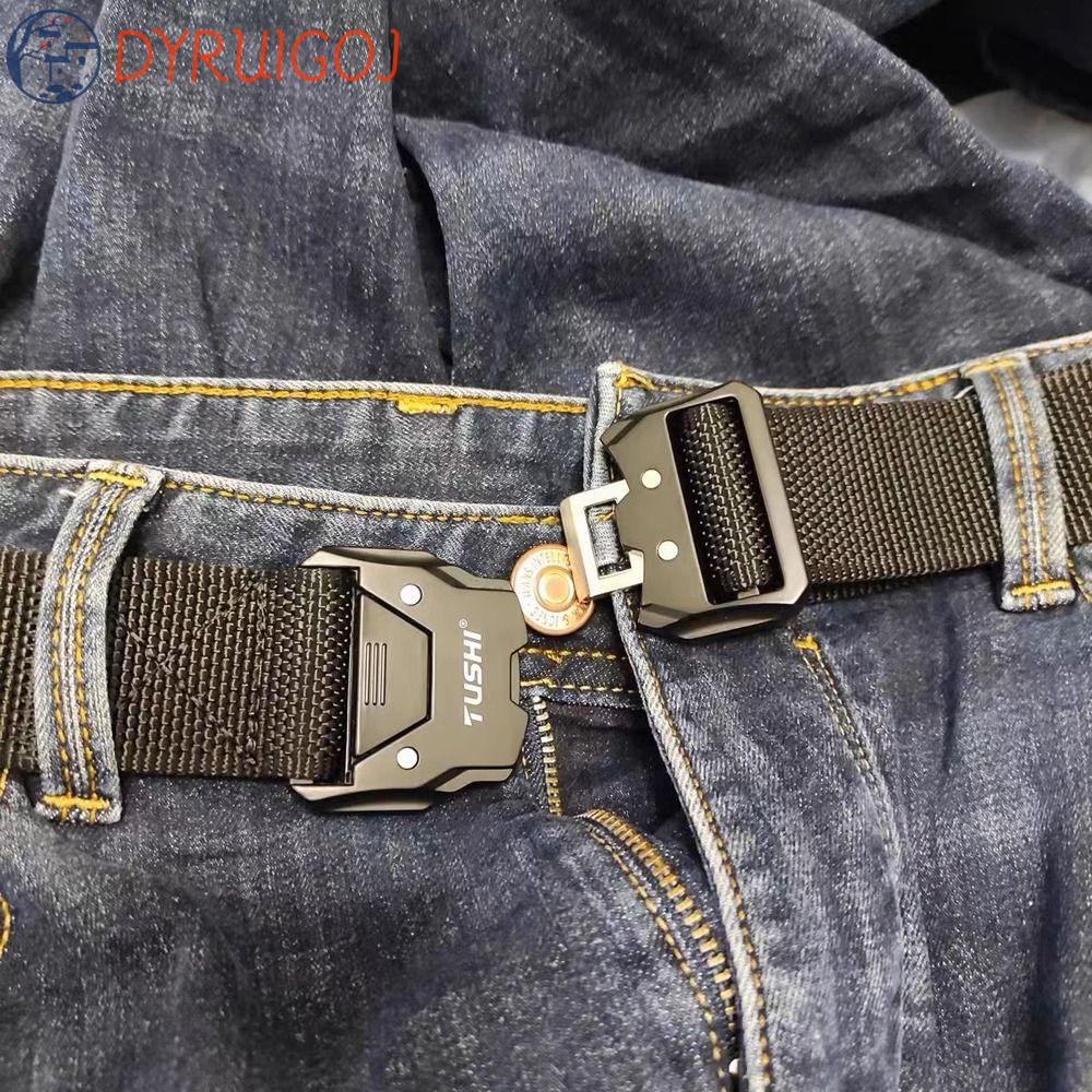 Thắt Lưng Nylon Bản Rộng Có Khóa Trang Trí Dễ Phối Đồ Phong Cách Punk Hàn Quốc Cho Nam DYRUIDOJ