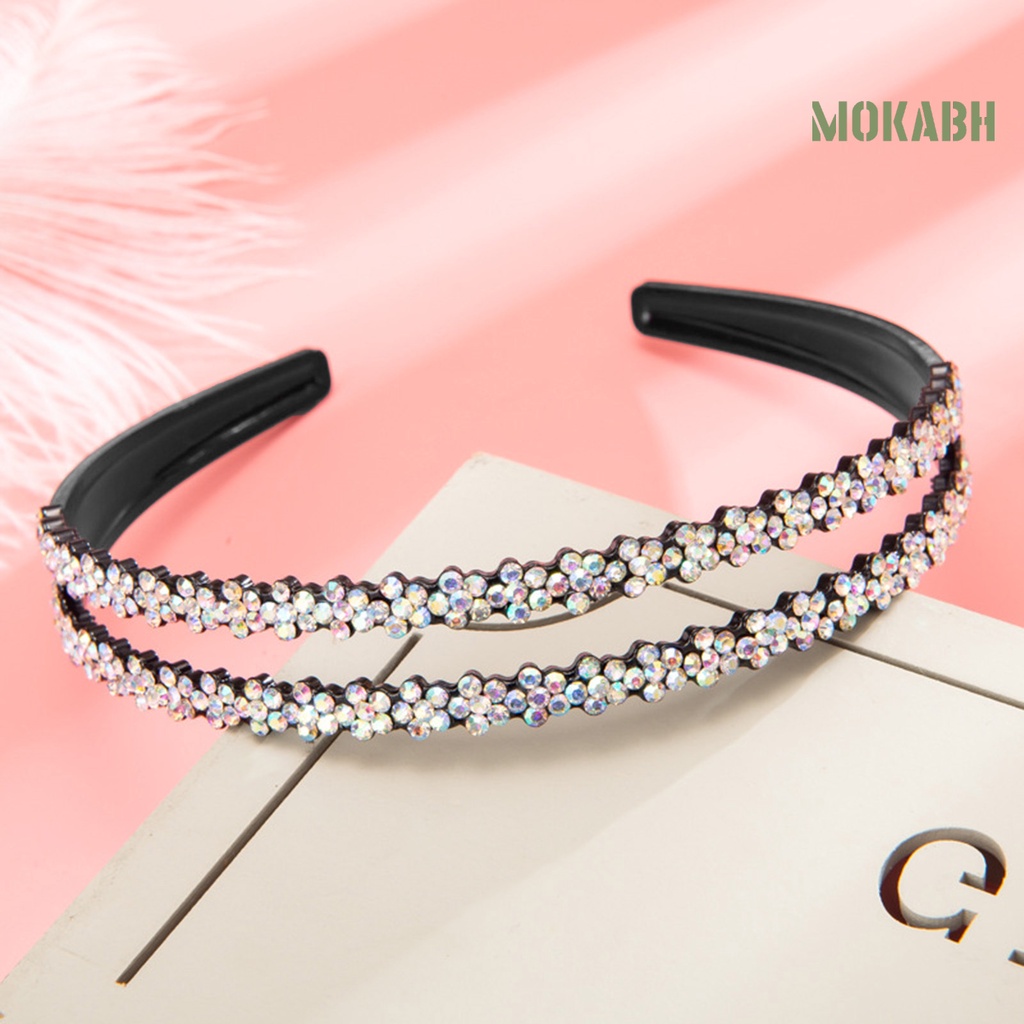 Băng Đô Cài Tóc Đính Đá Lấp Lánh Phong Cách Hàn Quốc Cho Nữ