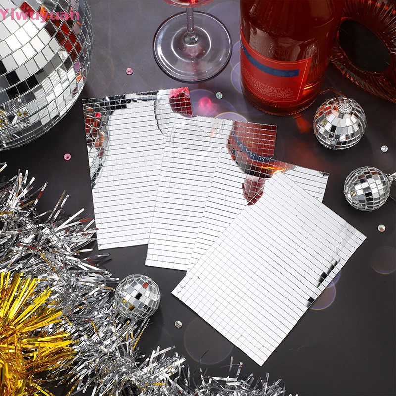 Miếng Dán Tường Trang Trí Tráng Gương Bằng Acrylic 5x5mm DIY Mới