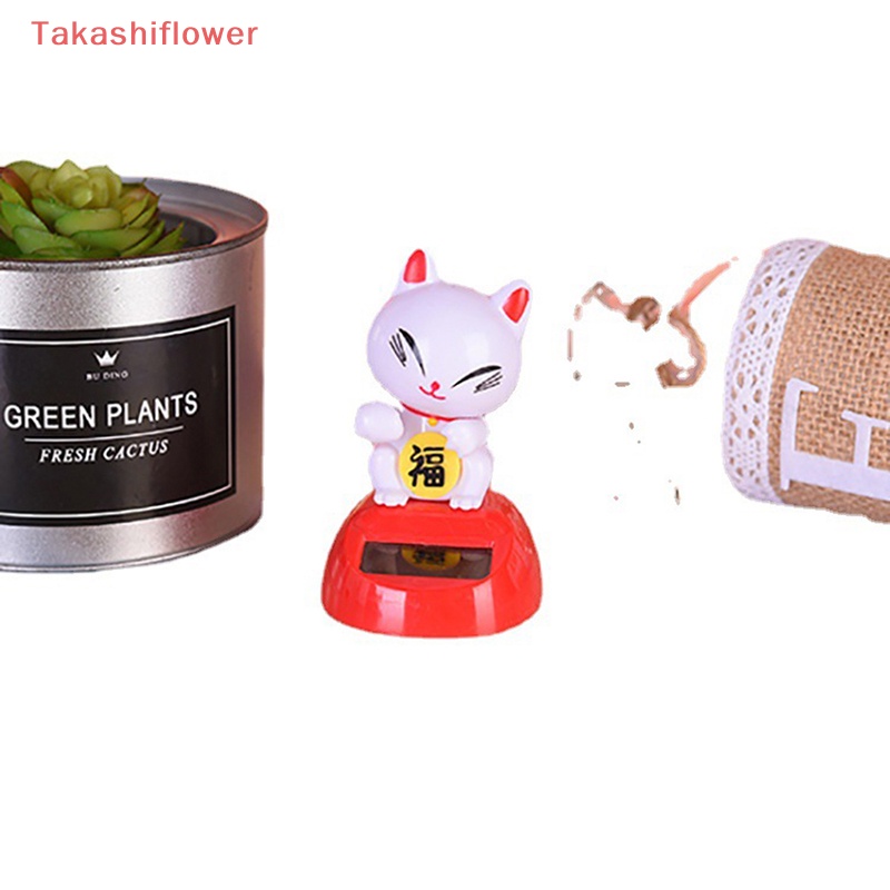 Mèo May Mắn Maneki Neko Sử Dụng Năng Lượng Mặt Trời Trang Trí Nhà Cửa / Khách Sạn / Nhà Hàng