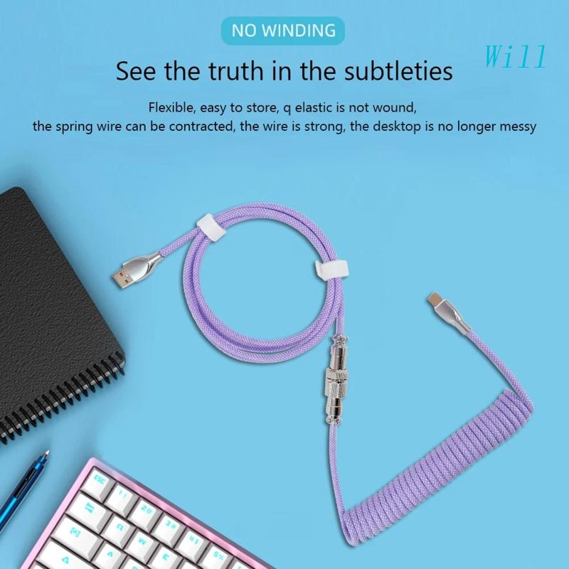 Dây Cáp USB Type C Chuyên Dụng Cho Bàn Phím Cơ Chơi Game