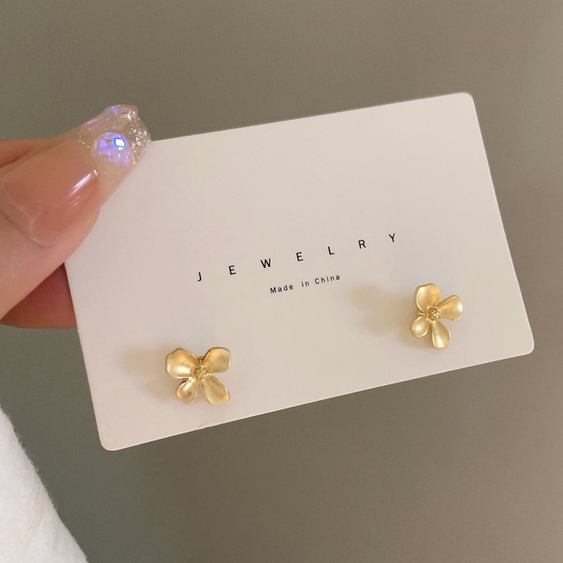 Bông Tai Mạ Bạc 925 Hình Hoa Đính Kim Cương Lấp Lánh Phong Cách Retro Pháp 2023