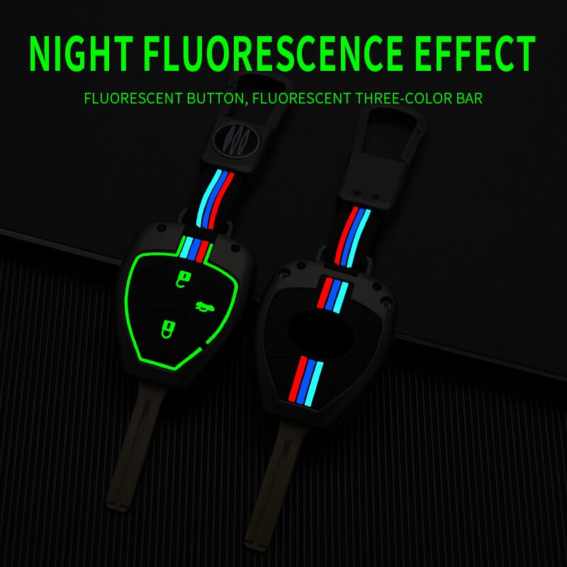 Vỏ Bọc Chìa Khóa Bằng Kim Loại Ba Màu Cho Toyota Innova Corolla Hilux Vitz Vios Rav4 Aqua Camry Highlander