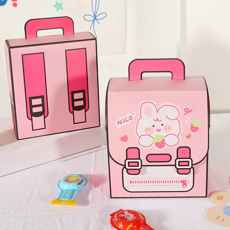 Túi Giấy Đựng Đồ Ăn Vặt In Hình Hoạt Hình Sáng Tạo Siêu Bền Cho Trẻ Em DIY