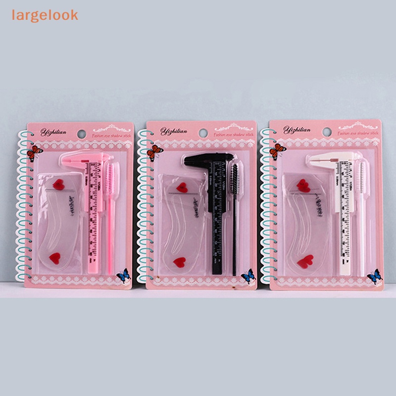 Set 3 Thước Cặp Vẽ Lông Mày Bằng Nhựa Tiện Dụng