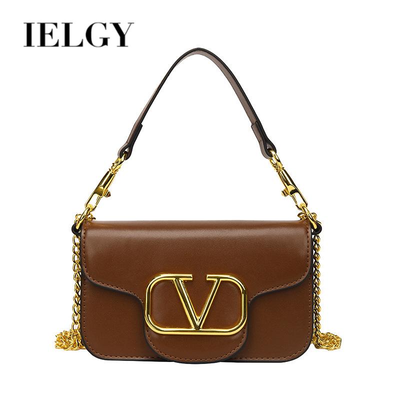 Túi Đeo Chéo Hình Chữ V Màu Vàng Thời Trang Dành Cho Nữ