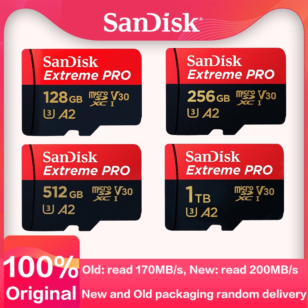 DJI Thẻ Nhớ Micro SD SDXC UHS-I 128GB 256GB 64GB U3 V30 TF Hiệu SanDisk
