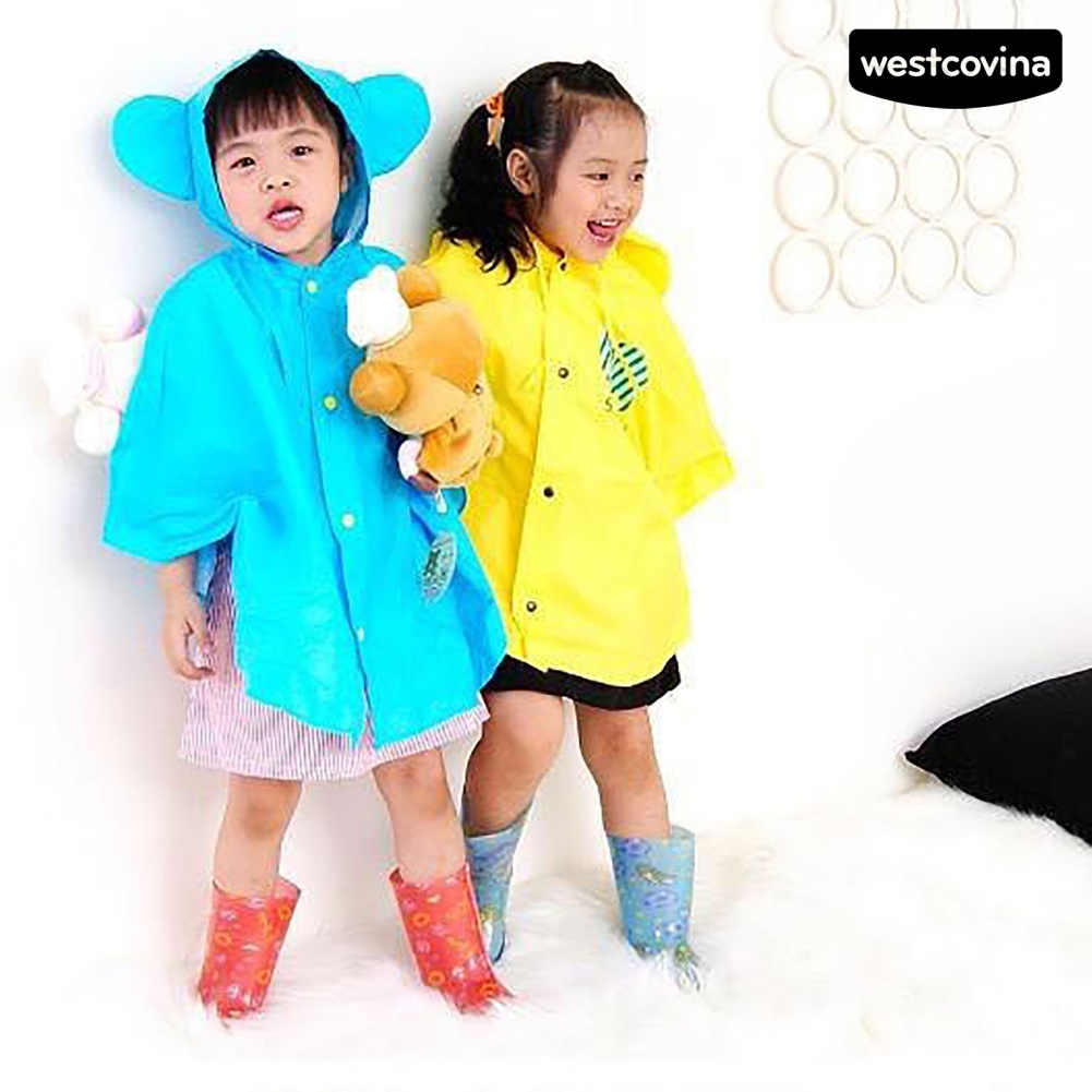 [COD]☁Áo Mưa Chống Thấm Nước Thiết Kế Tai To Dễ Thương Cho Bé 44934 Tuổi