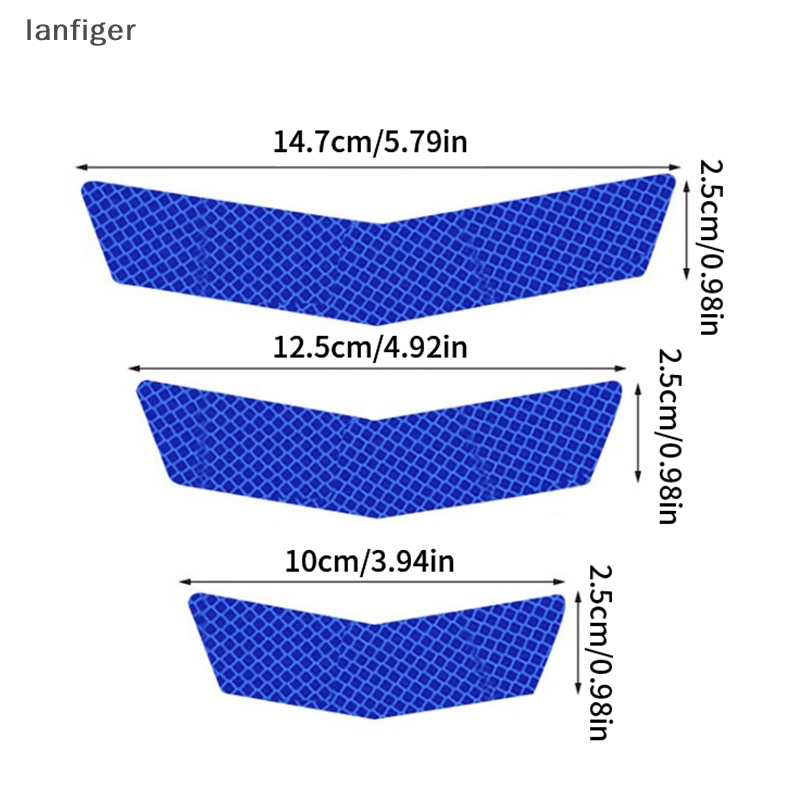 FENDER Set 3 Miếng Dán Phản Quang Cảnh Báo Hình Mũi Tên / Đuôi Xe Mô Tô