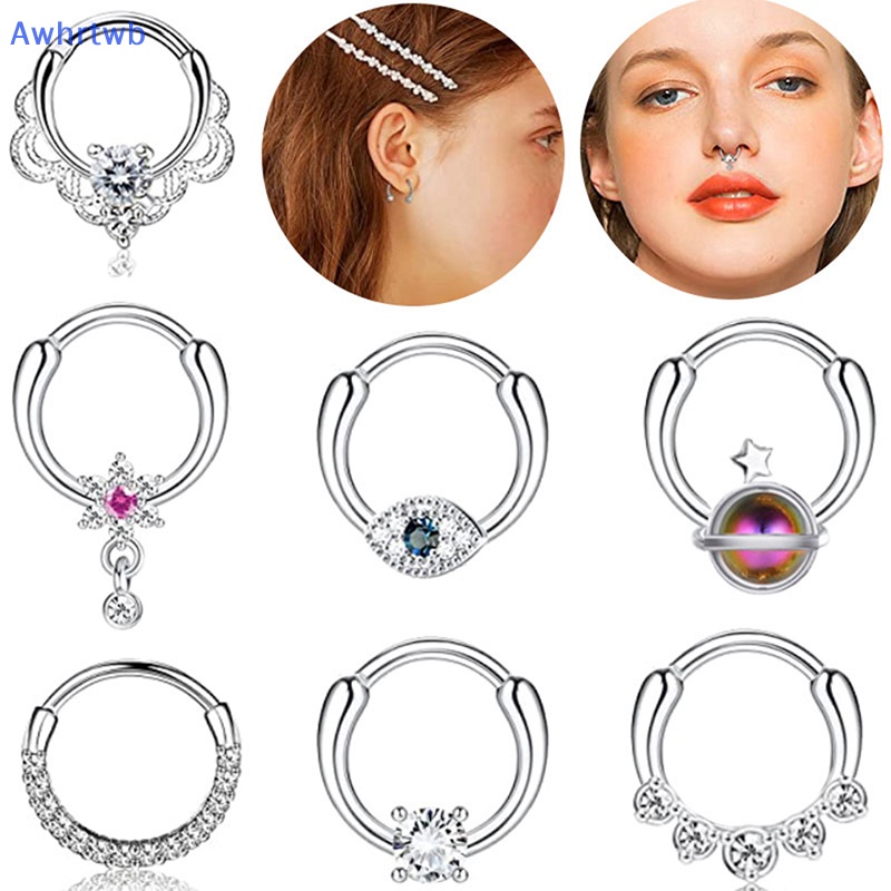 1 Khuyên Mũi Đục Lỗ Dạng Xoắn Ốc Hình Hoa Cho Nam Và Nữ Mới