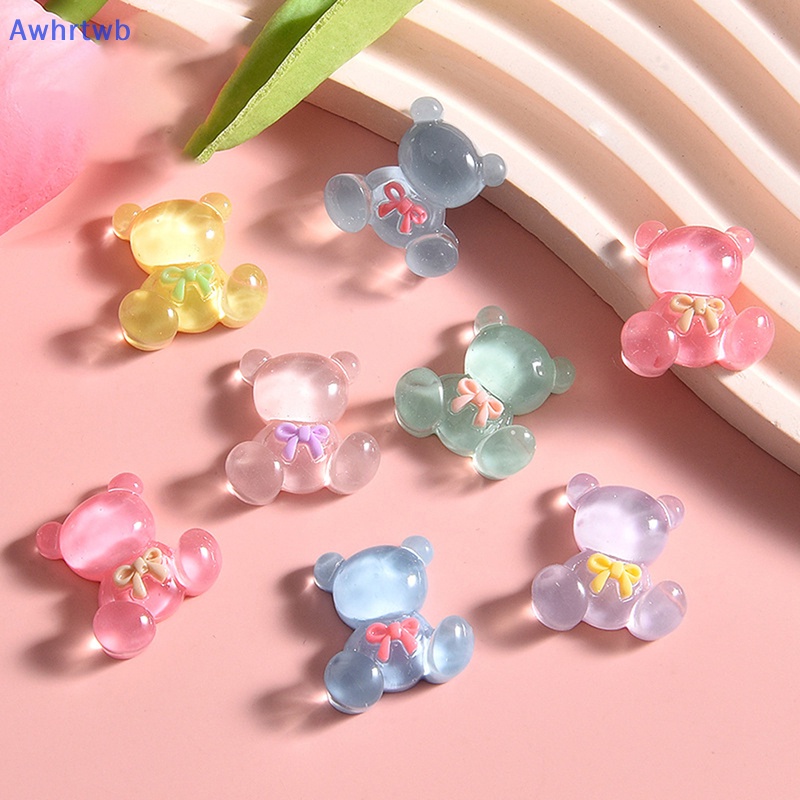 Bộ 10 Hộp Đựng Vật Liệu Tự Làm Hình Gấu Hoạt Hình Trong Suốt Mới