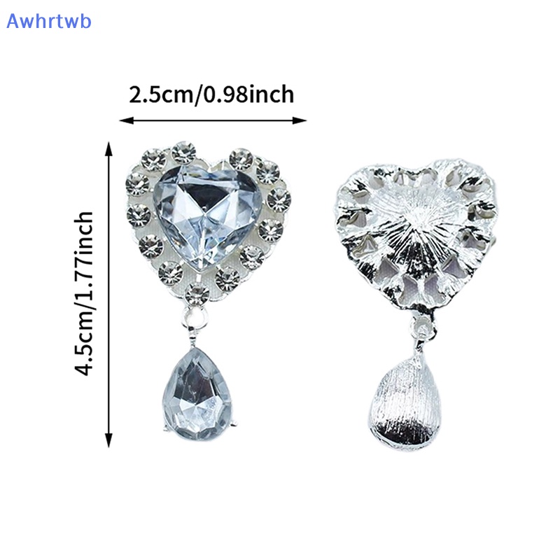 Ghim Cài Áo Hình Trái Tim Bằng Kim Loại 25X45MM Trang Trí Tiệc Cưới Lãng Mạn Mới