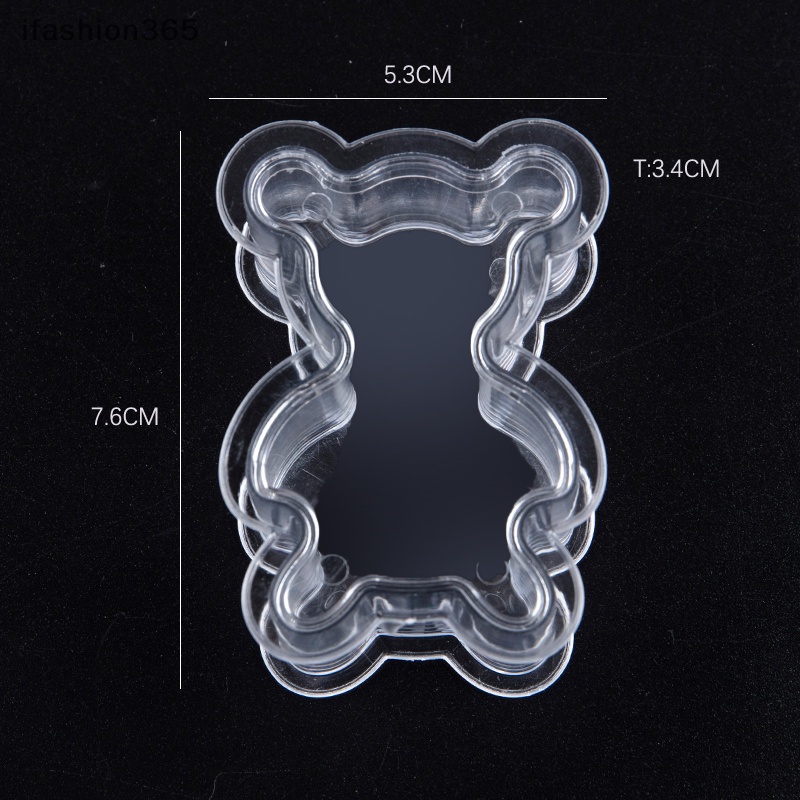 Hộp Đựng Kẹo Bằng Nhựa Trong Suốt Hình Gấu Sáng Tạo DIY ifashion365