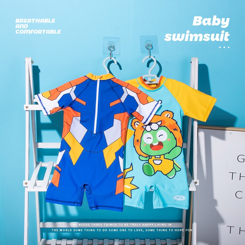 Bộ Đồ Bơi Một Mảnh Mau Khô In Họa Tiết Khủng Long Hoạt Hình Thời Trang Mùa Xuân 2023 Dành Cho Bé Trai